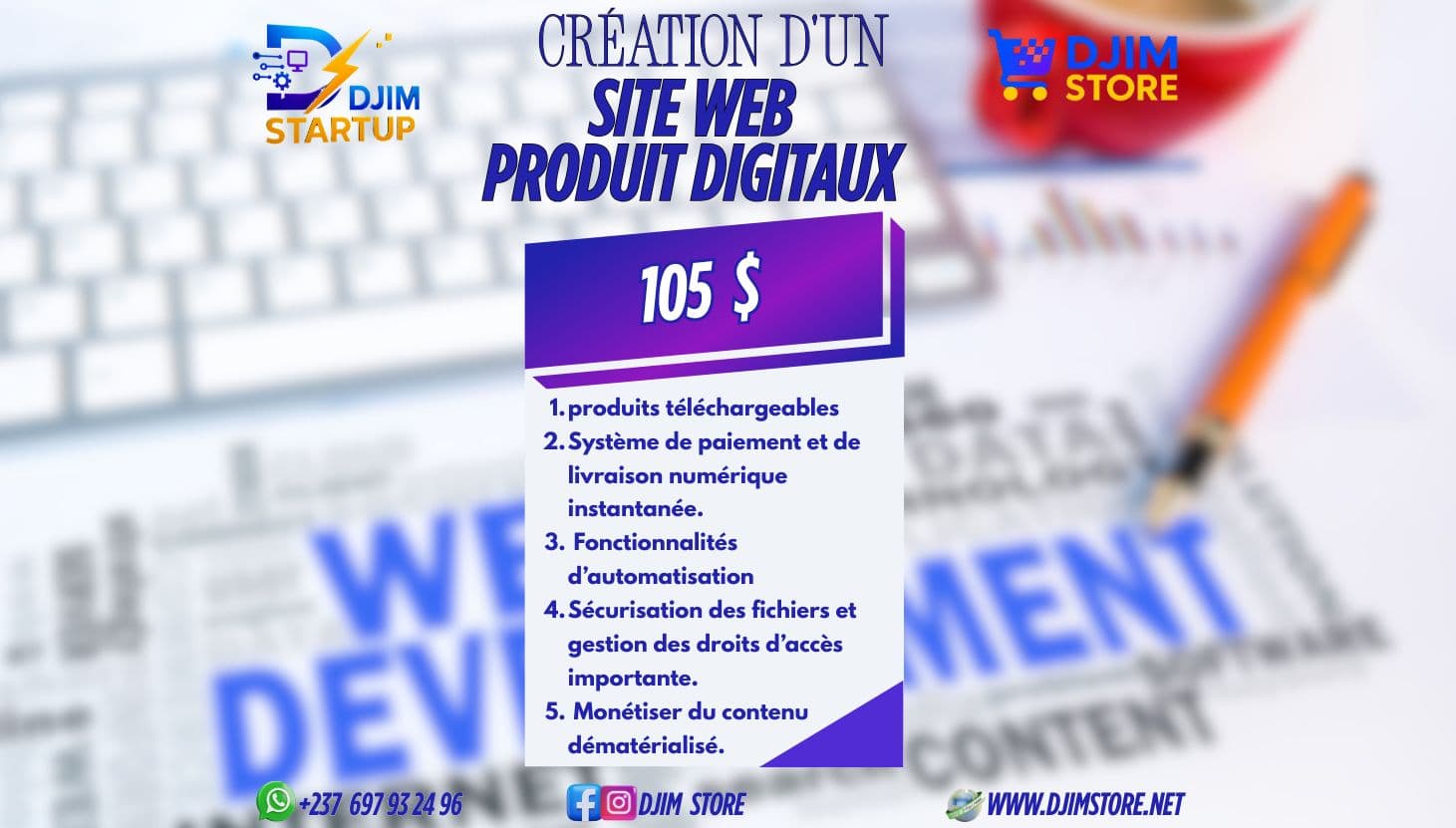CREATION DE SITE WEB PRODUIT DIGITAUX's cover photo
