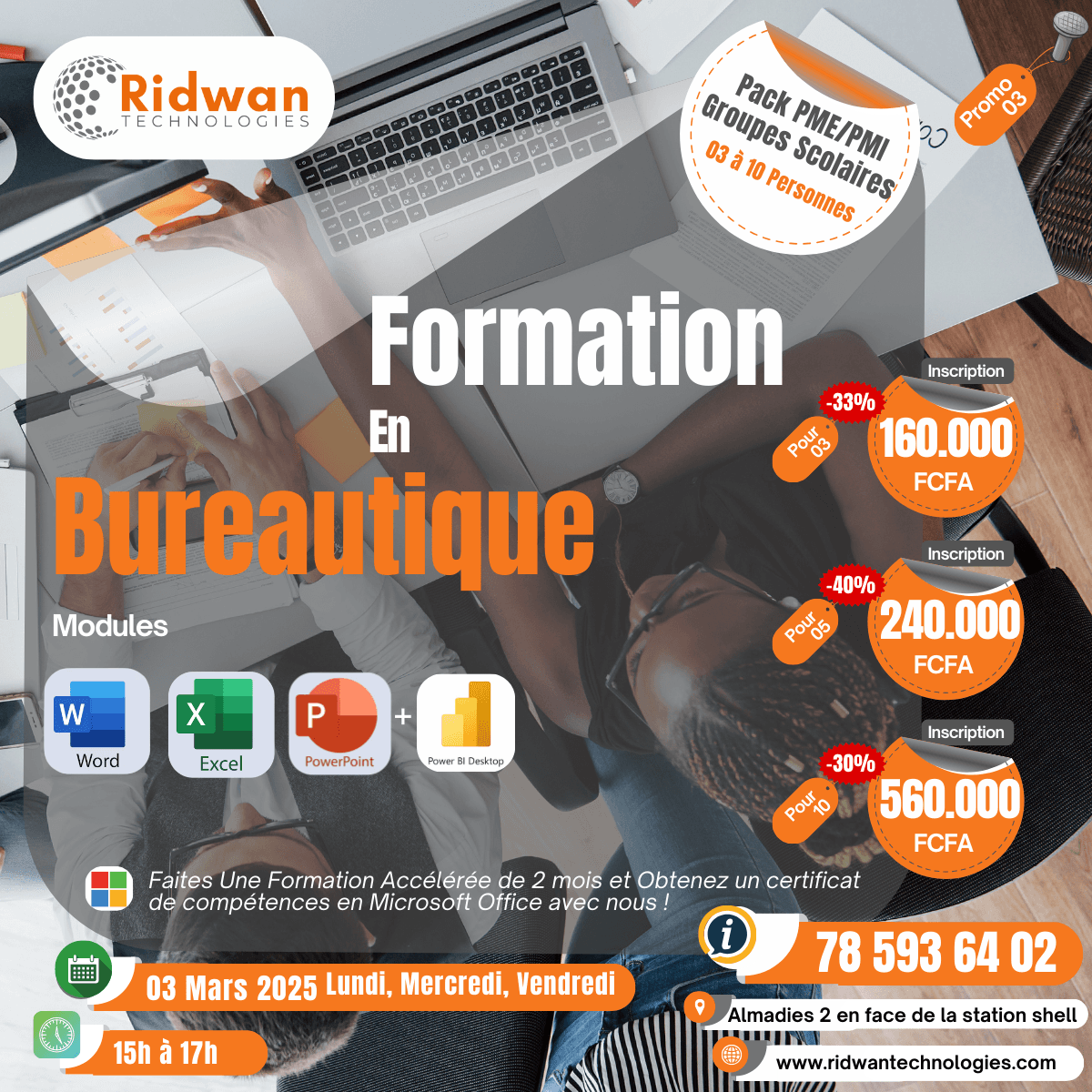 Formation en Bureautique format groupé de 03 à 10 personnes's cover photo